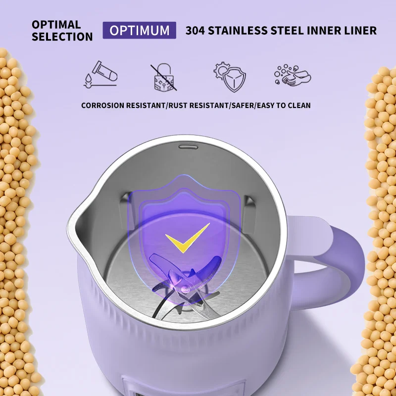 Home touch screen automatic soy milk machine and multifunctional soybean milk machine with no boiling no filtering