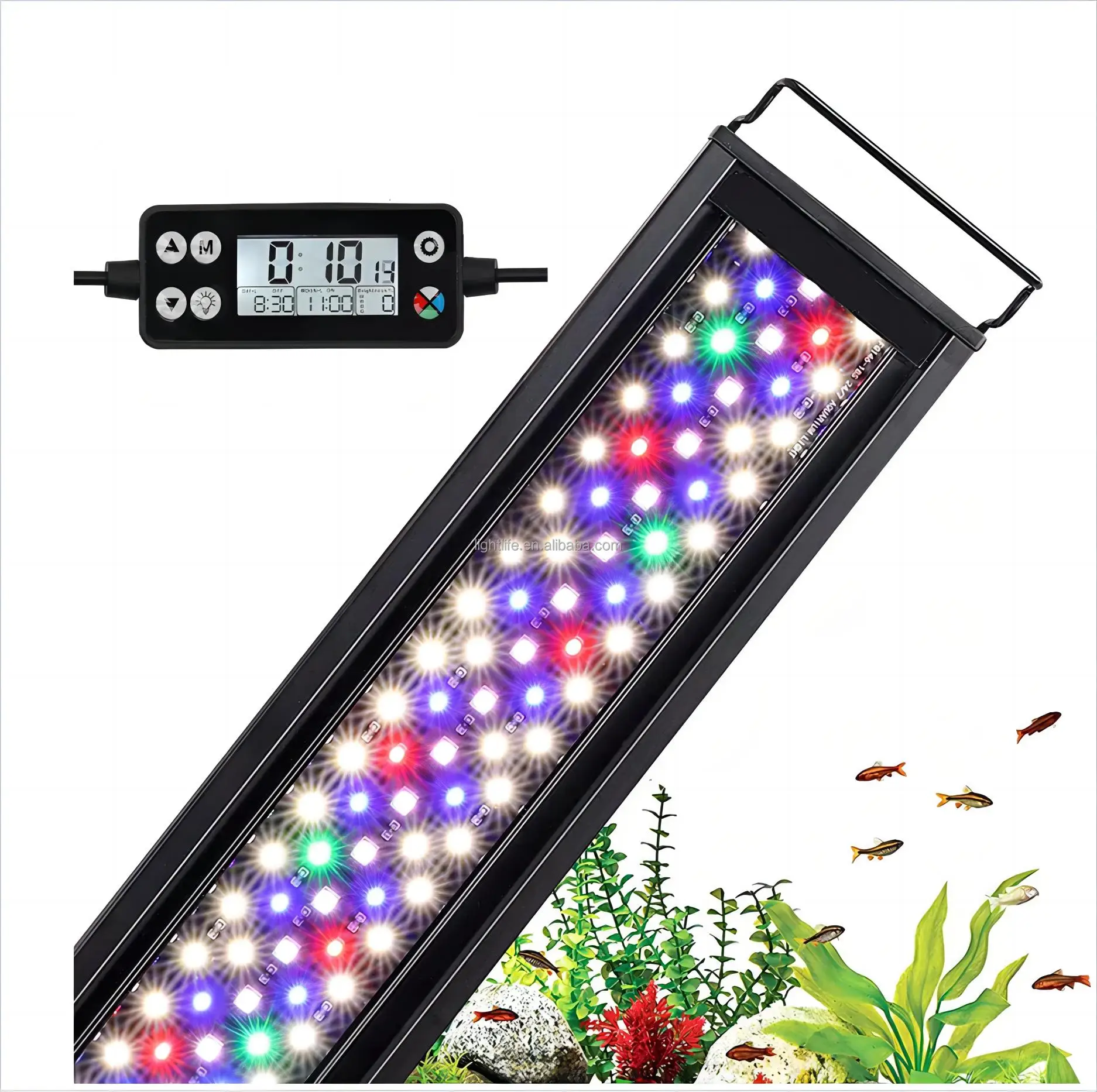 30cm-120cm aquarium LED lights eu us plug multi color full spectrum freshwater fish tank plant Bar lamp marine lighting