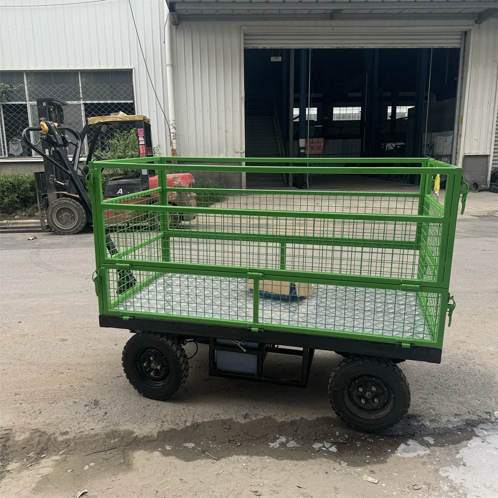 Mini Electric Platform Cart, Superior Quality Electric Drive Cart Platform Warehouse Trolley