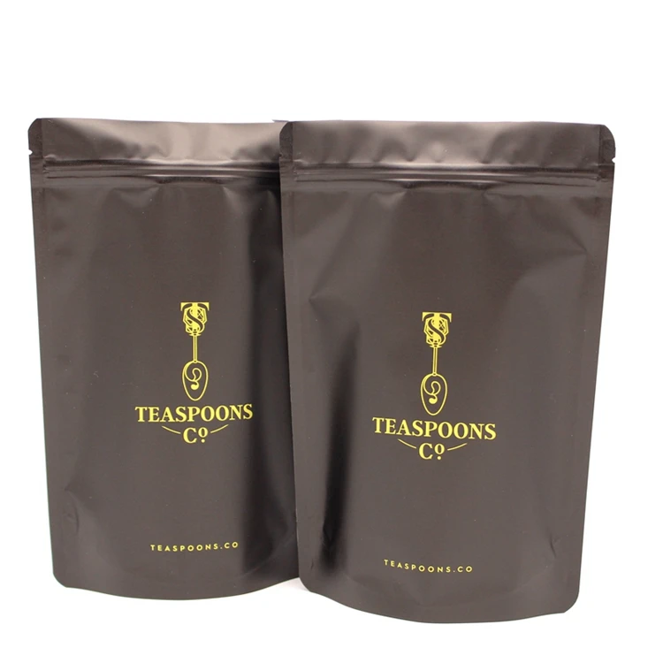 AT PACK New Arrivals Aluminum Foil Stand Up Pouch Teabag Pouch With Ziplock Top For 28 teabag