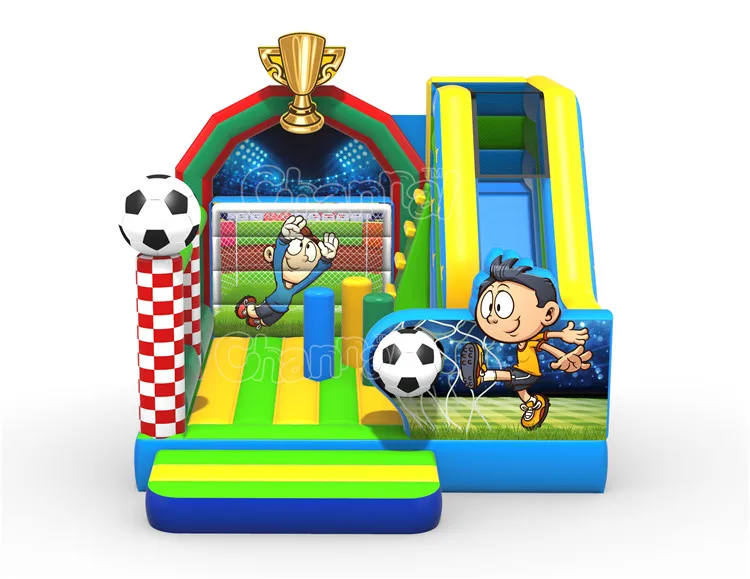 Надувной замок-батут для игры в футбол надувной батут детей