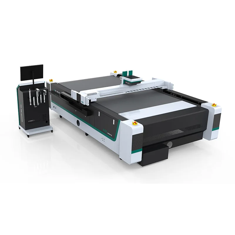 AOL High response efficiency die oscillating knife Cnc Plastic Automatic Eva Slipper Cutting Machine