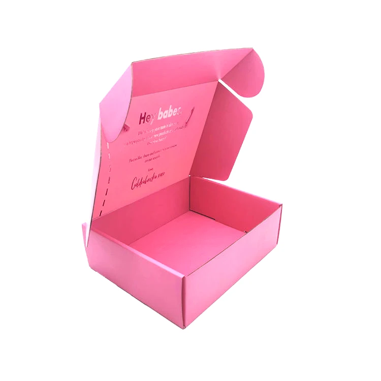 Free Design Pink Skincare Cosmetic Mailer Box Eco Custom Logo Printed Corrugated Shipping Boxes Cardboard Packaging Paper Box
