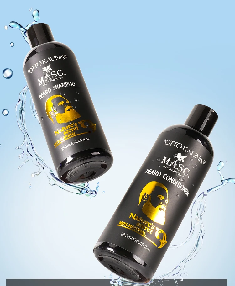 beard care products private label Sulfate Free Hydrating Shampoo and Conditioner for Men grooming Beard Wash