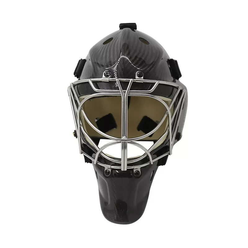 Wholesale Carbon Fiber Strong Protection Ice Hockey Goalie Helmet with Cage