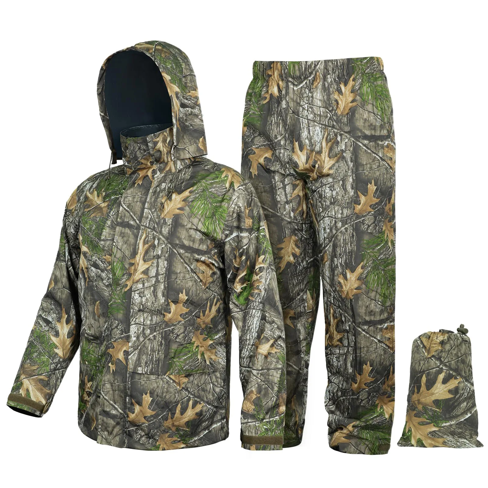 Hunting Tree Camo Clothing Jackets Summer Quick Drying Fishing Multi Pocket Waterproof Outdoor Camouflage Cape Poncho Raincoat