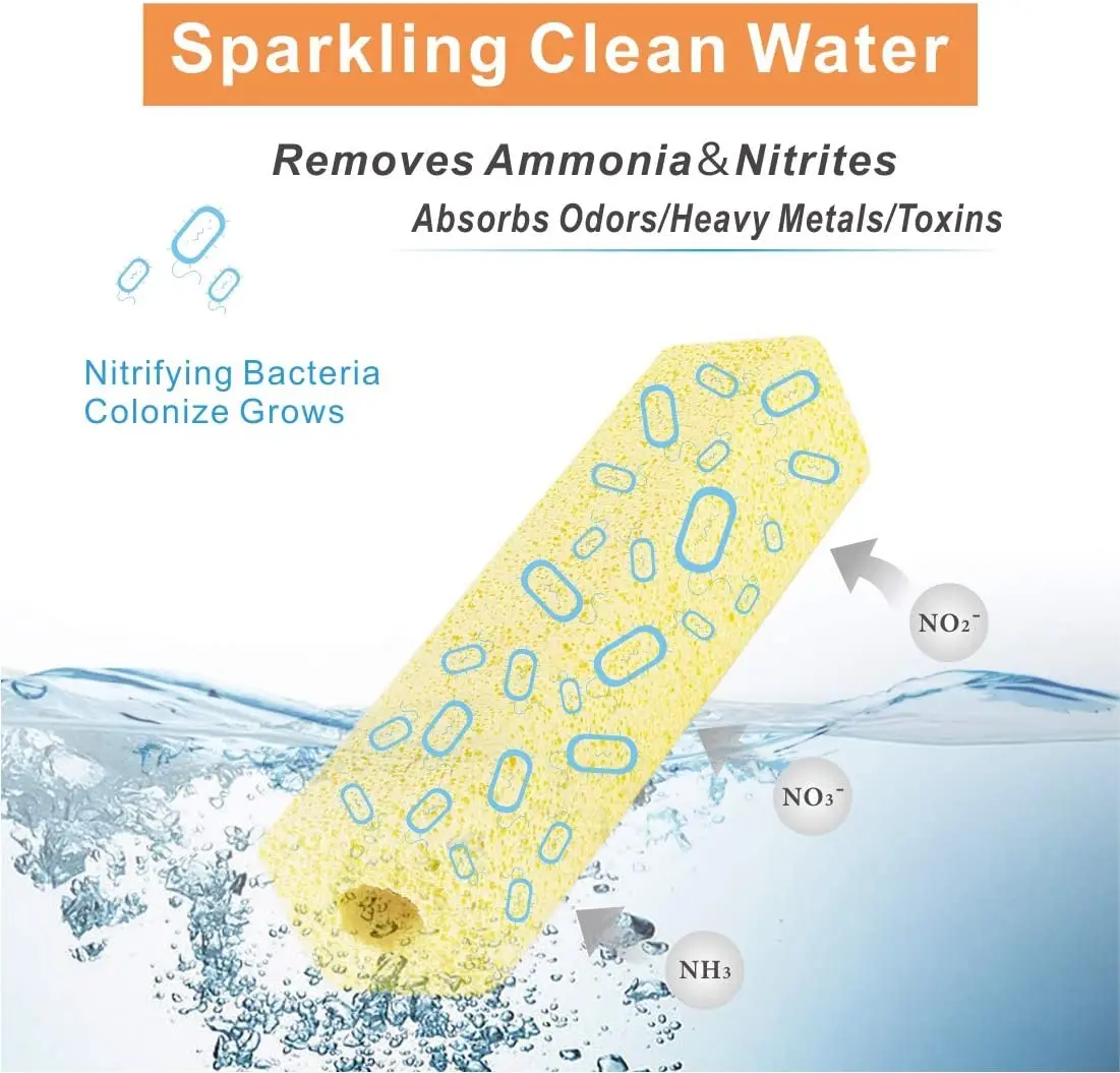 Factory Supply 3.8 Inch 6.2 Inch Long Large Aquarium Filter Media, Ceramic Bio Media Blocks for Sump Tank Pond Fish Tank Media