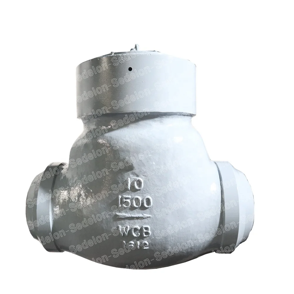 BS1868 поворотный обратный клапан высокого давления 1500 фунтов, 10 дюймов, углеродистая сталь WCB, изогнутые концы, уплотнительная крышка PSB