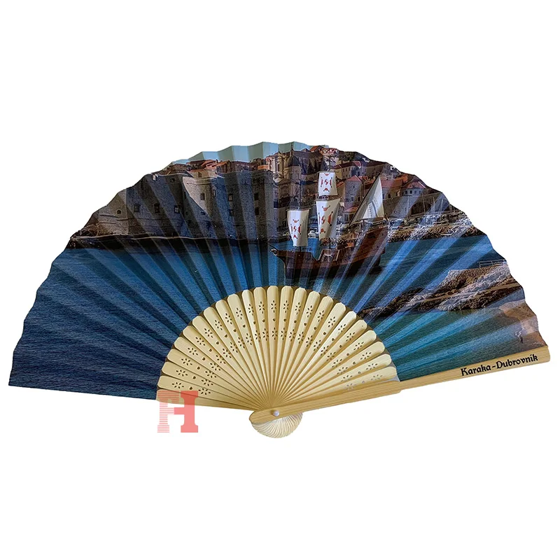 Paper Manual Large Luxury Hand Fan Design Portable