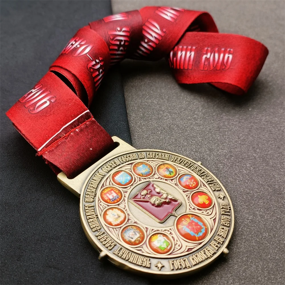 Изготовленный на заказ металл 1-я 2-я 3-я награда призер медали мемориального турнира героев