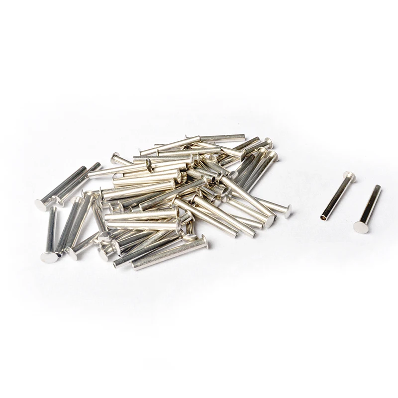 Carbon Steel Zinc Plated Semi Hollow Tubular Rivet Semi Tubular Rivet For Snap Button