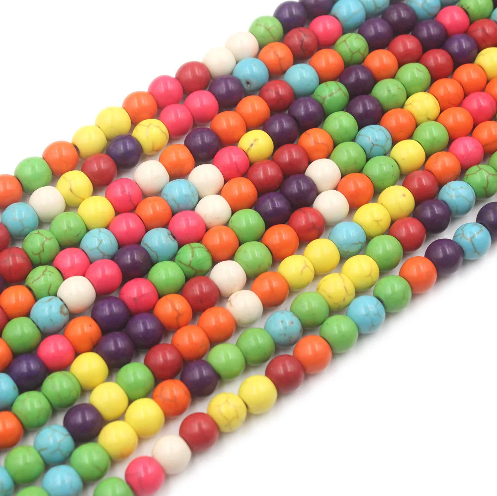 Turquoise Loose Beads Optimized Synthetic Gemstones for DIY Jewelry Semi-Finished Beads Accessory