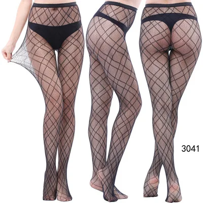 Sxx31 Tattoo Lace Hollow Totem Small Pantyhose Female Tornado Mesh Socks 1
