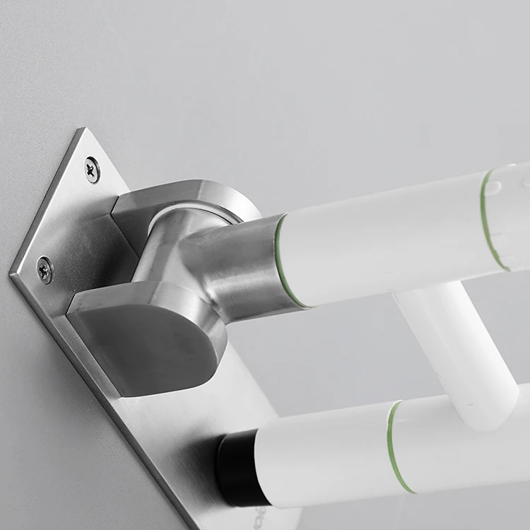 U shape ABS plastic flip up down hospital home disabled bathroom toilet safety rails handicap folding grab bar for elderly