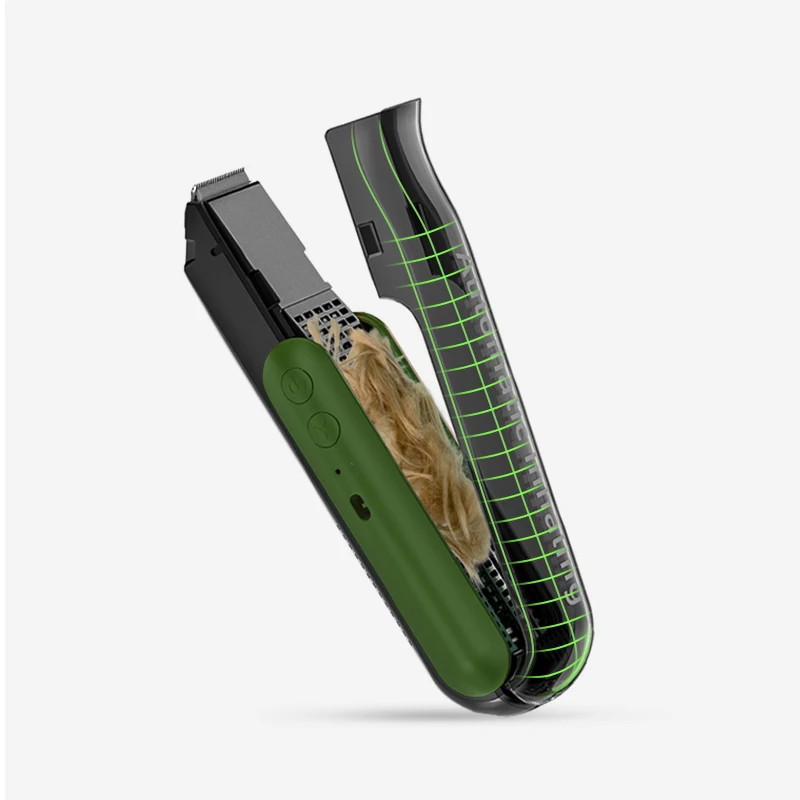 Safety Ceramic Usb Detachable Blade Automatic Suction electric pet Hair Clippers With Vacuum