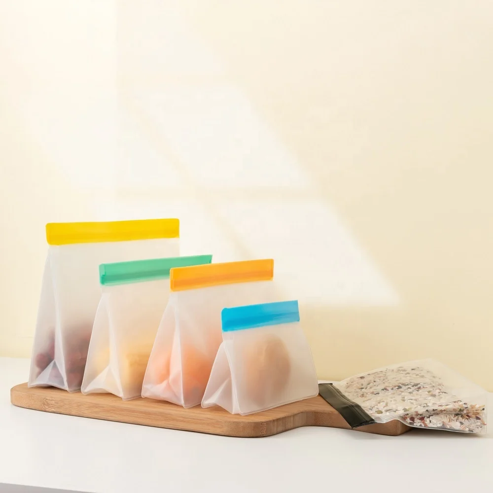 New Resealable Transparent Vertical Fruit Vegetable Fresh Keeping Sealing Ziplock Eva Food Storage Bag