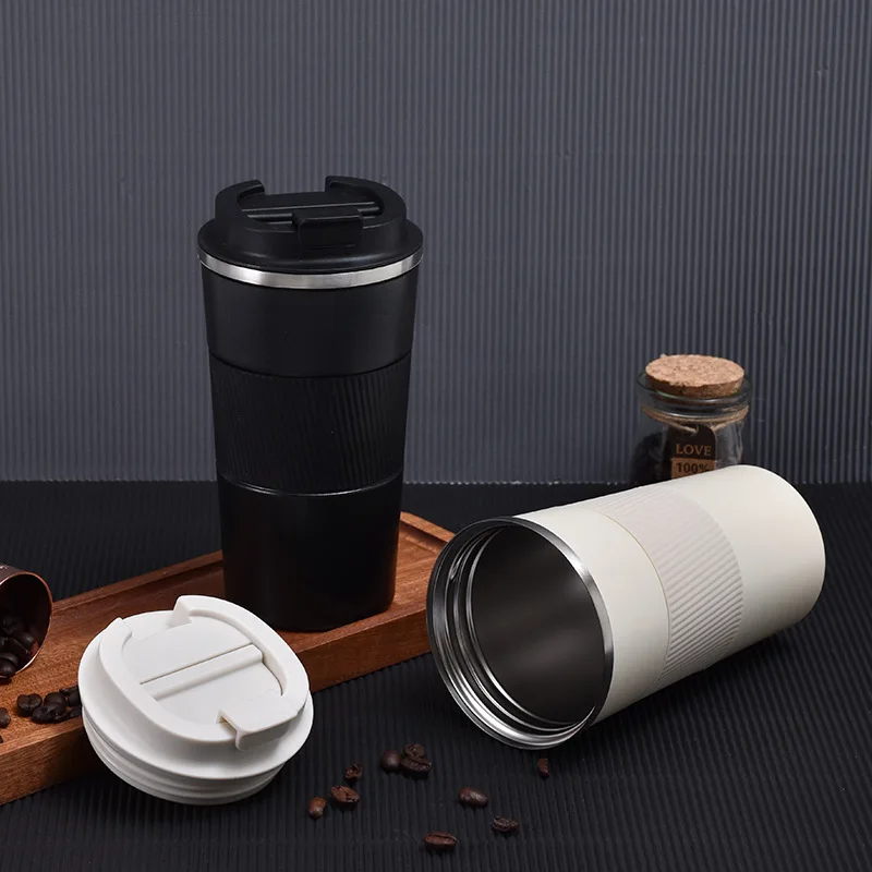 Hot sale 380 ml 510 ml Stainless Steel Travel cup Camping Beer Mug Vacuum Insulated coffee Mugs and Cup with silicone sleeve