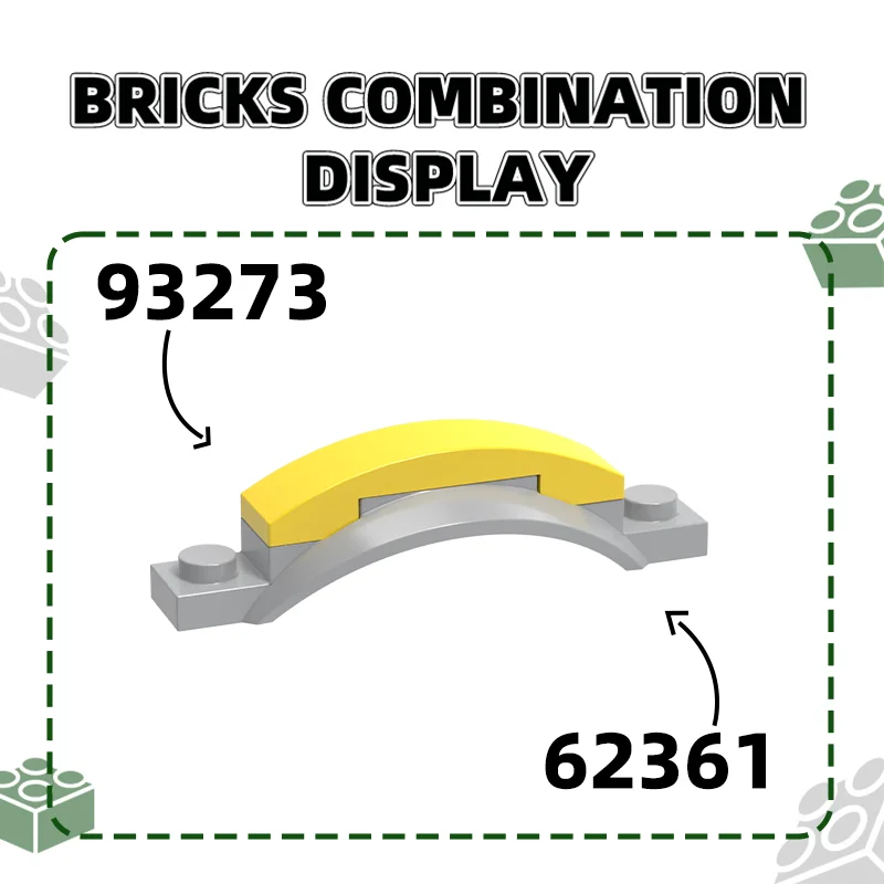Wange 62361 Автомобиль DIY брызговик 1 1/2x6x1 с аркой ABS пластиковые детали совместимые блочными Moc Color City Accessories