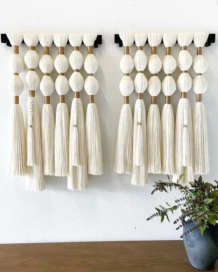 Hand-Woven Macrame Wall Hanging Tapiz Spherical Irregular Art Design Bohemian Tapestry Movable Design for Indoor Room Decoration