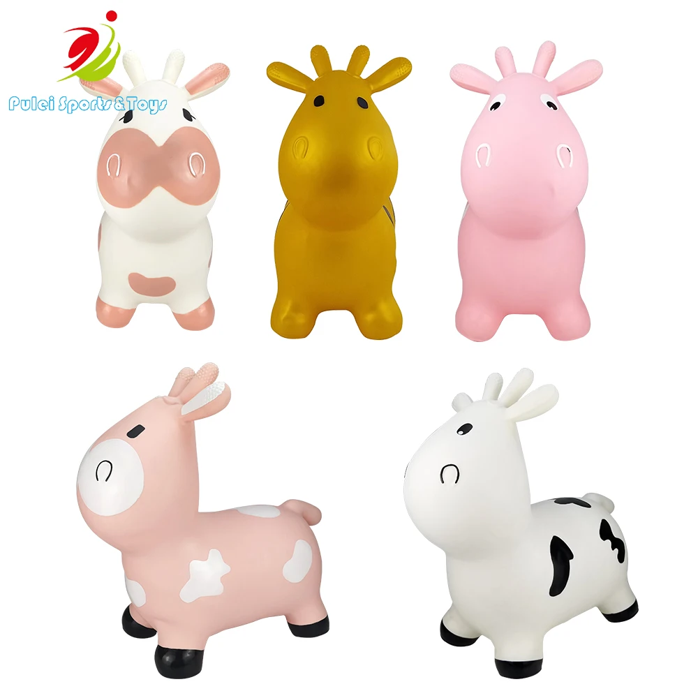 inflatable PVC cow toys animal jumper  kids outdoor riding  play toys