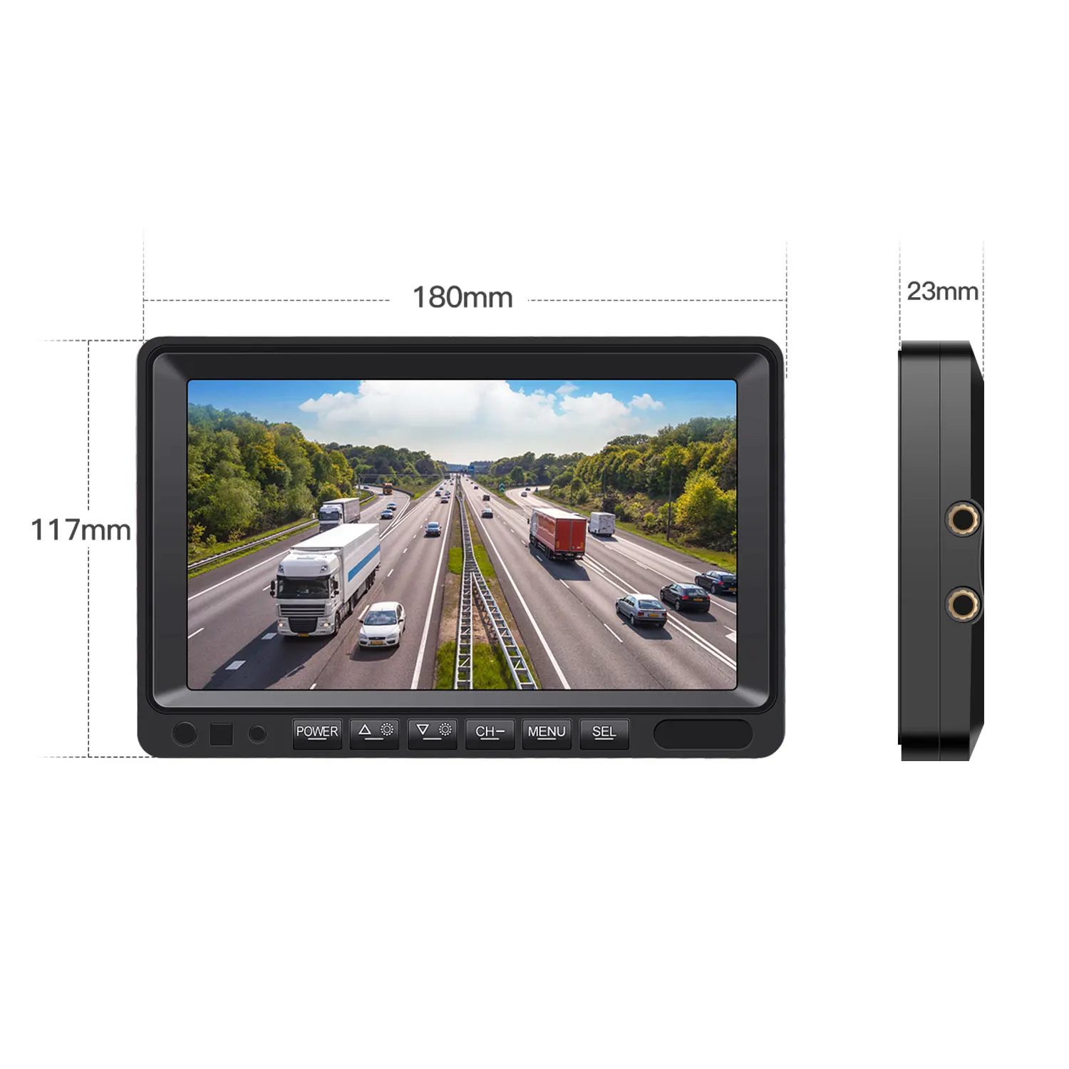  7-дюймовый ЖК-дисплей AHD 1080P автомобильный монитор на зеркало заднего вида Раздельный экран видеозапись 1 канал/2 канала/4 канала для камеры 7