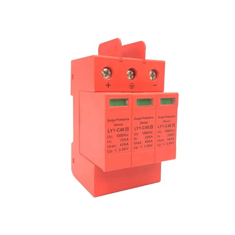1000Vdc PV spd 3P 20-40KA dc устройство защиты от перенапряжения для солнечной системы