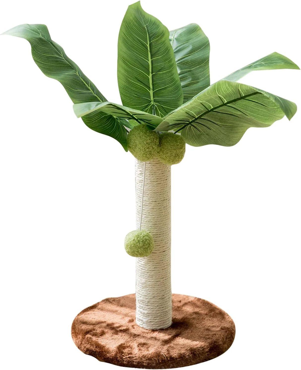 Cat Scratching Post Pillar Scratcher Cat Scratching Pad Play Bed Toy Wood Wear Sisal Simulation Tree with Plush Ball Kucing