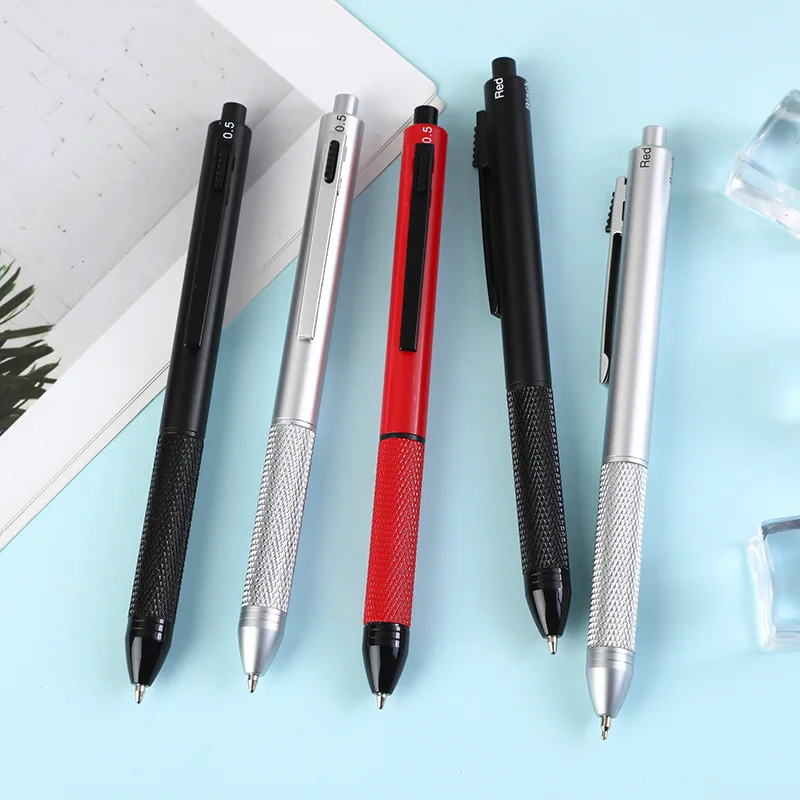 X704 4 Core In 1 Multifunctional Ballpoint Pen Stylus For Screen Metal Multicolor Pen 4 Color Ball Pen Plus Mechanical Pencil