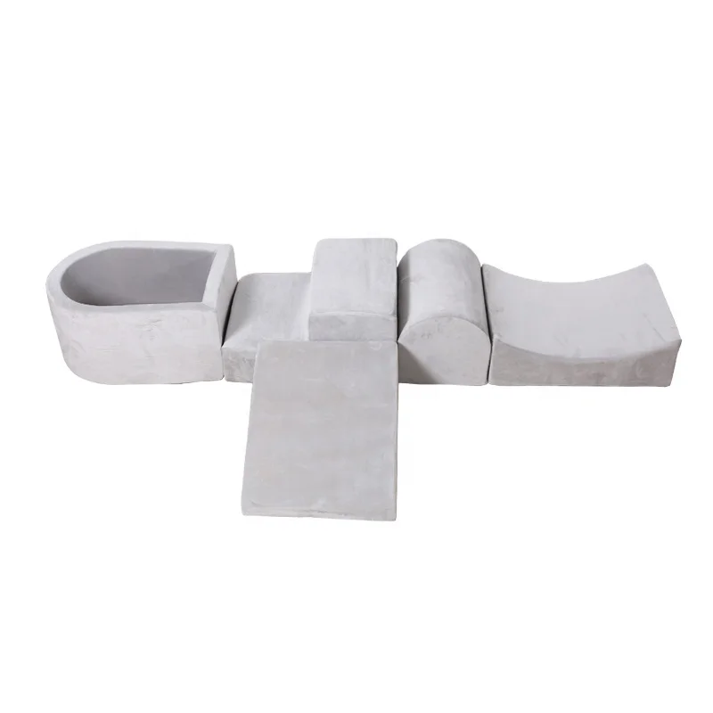 Skin Friendly Soft Fabric Covered Foam Play Set Soft Foam Climbing Blocks For Kids Toddlers Preschoolers