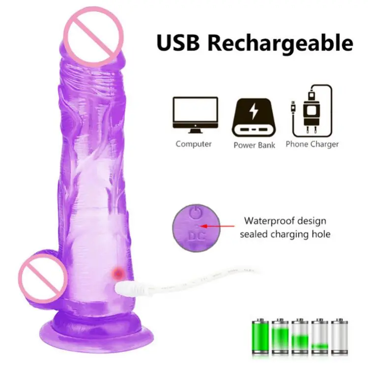New arrival Realistic Vibrating Thrusting Automatic Dildo 21 cm Length Rotational Dildo Female Masturbation Devices