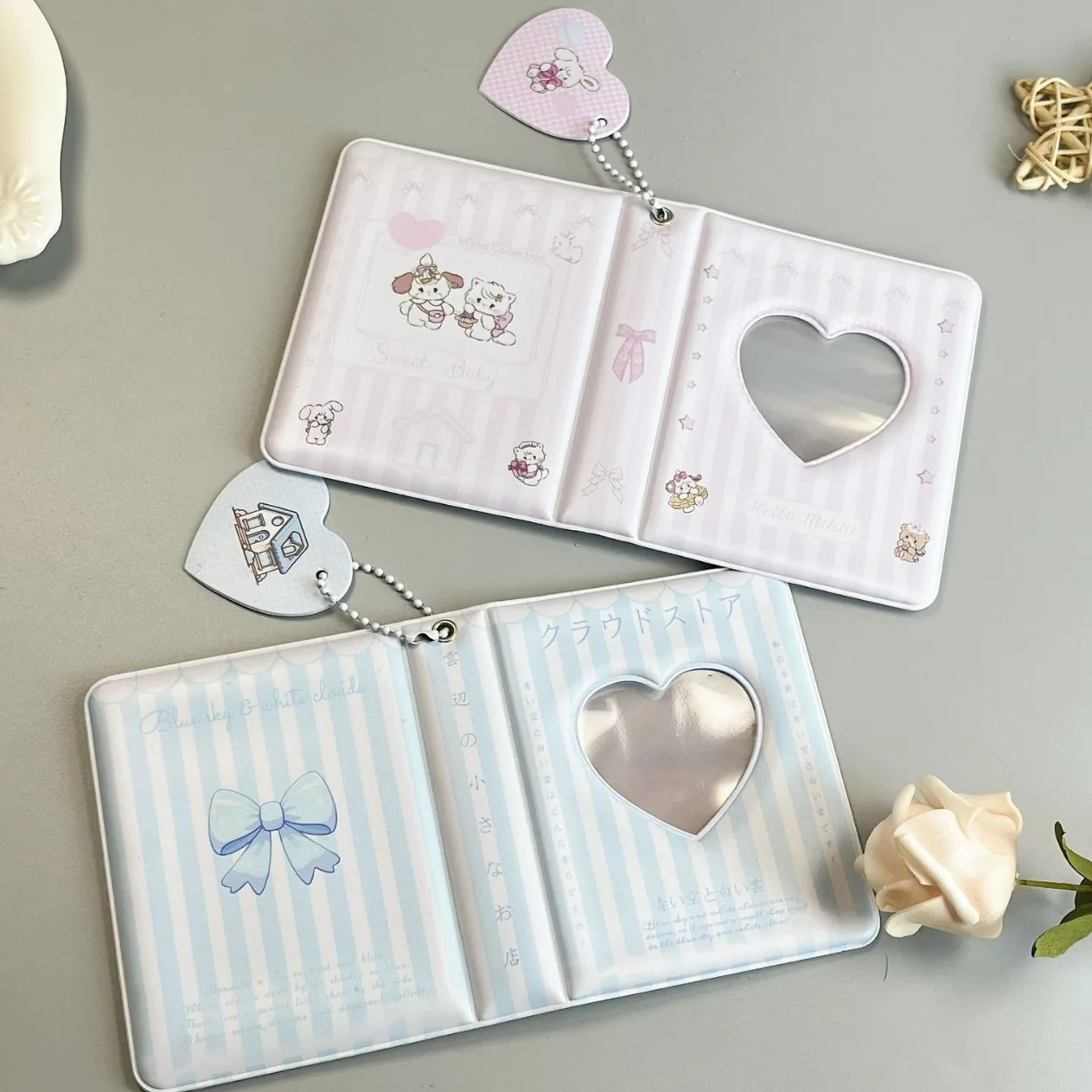 KPOP Collecting Photocard Album keychain Binder Healing Collection with Collect Book Mini Photocard Binder