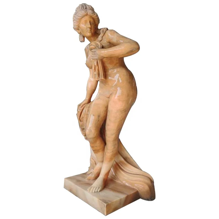 Nice Hand Carving Garden Decoration Bathing Woman Natural Stone Sculpture