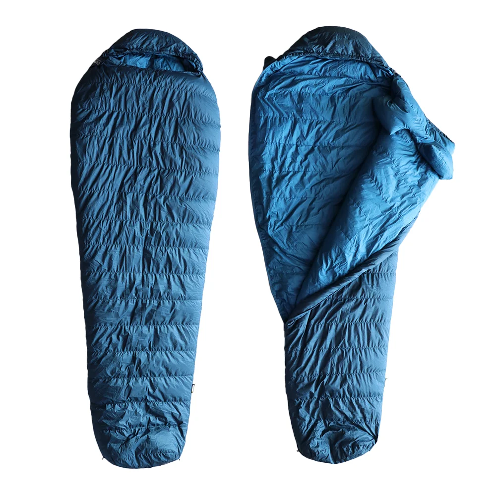 
OEM Custom Cold Weather WaterProof Envelope Type Duck Down Sleeping bag Camping fill 400g 