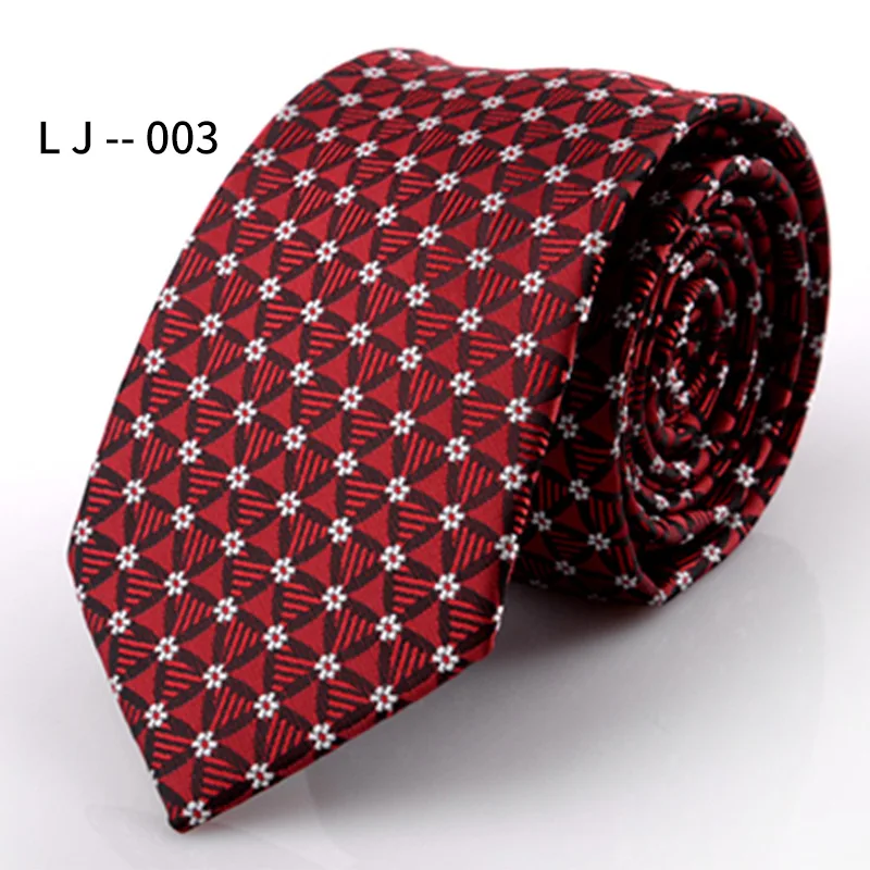 Wholesale New Trends Neck Tie Italian Black Mens Polyester Tie Strip Dot Luxury Jacquard  Navy Neckties