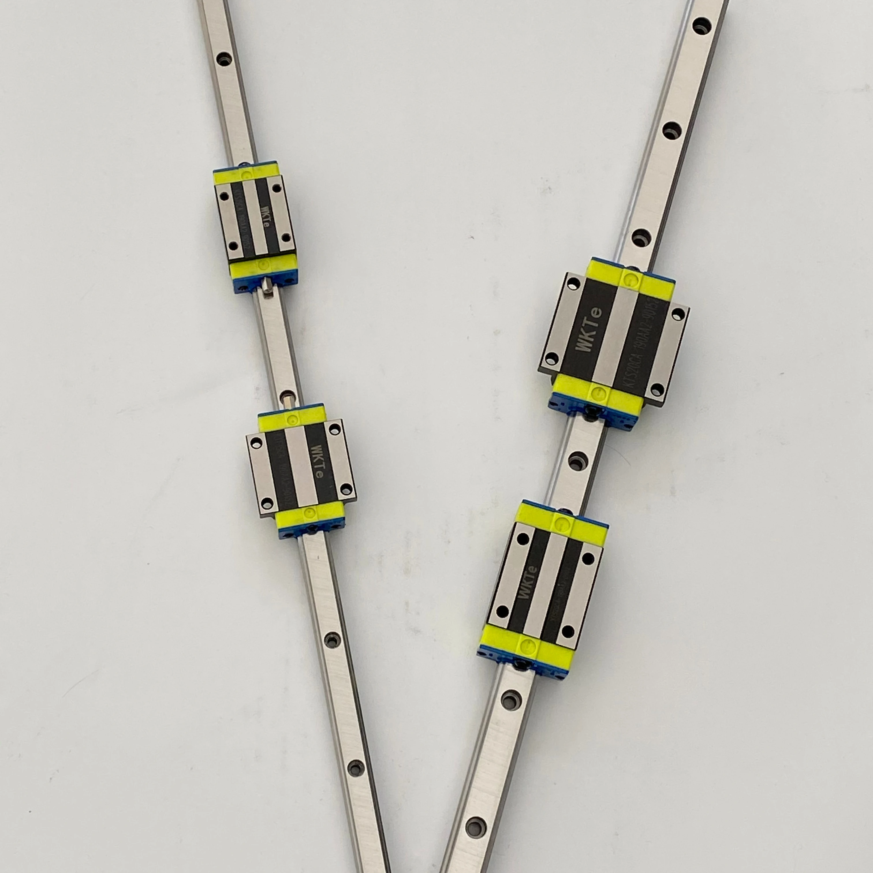 Smooth Linear Guide Rail Slide Rail + Slide Block Linear Motion Guideway 15mm - 45mm Width Bearing