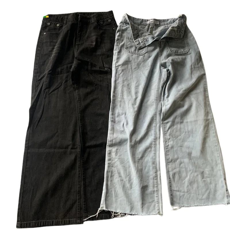 bulk sale used pants jeans second hand for ladies second hand baggy wide leg fashion jeans clothes used bale