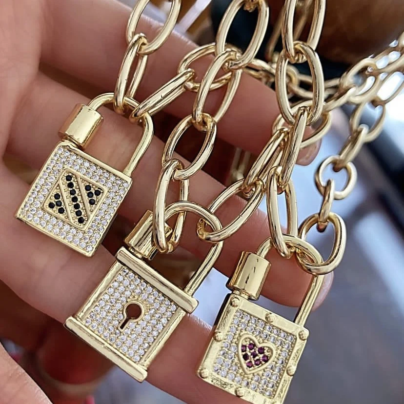 BD-B5888 High quality chain necklace men jewelry 18k gold plated necklace  fashion  pearl heart saint pendant necklace