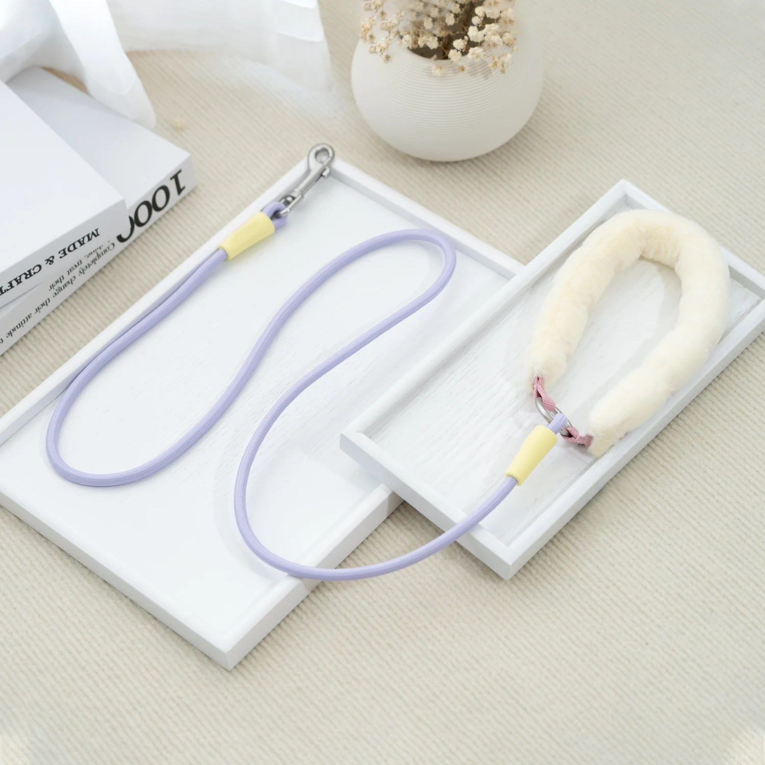 HanYang OEM Custom Rope Dog leash  Strong and Comfortable Dog Training Lead Rolled Nylon Rope leash with Soft handle