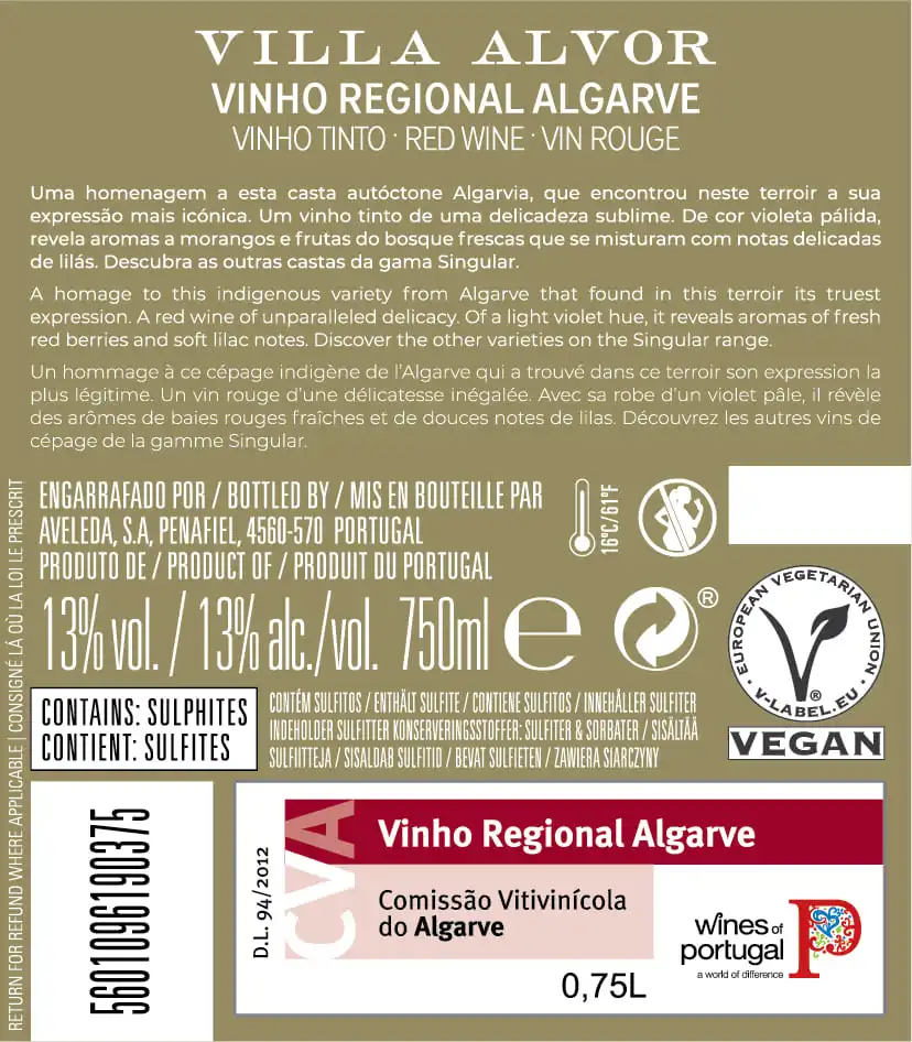Высококачественный подарочный набор Villa Alvor Negra родинка 6x75cl товары для вина алкогольные