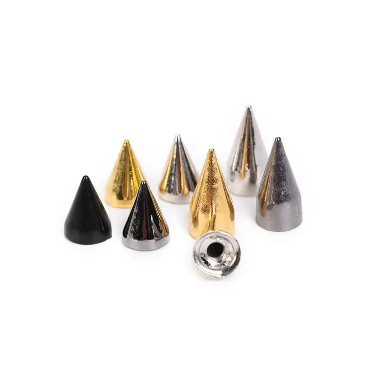 Factory Conical Tree Screw Back Spike Stud Punk Studs Custom 7 mm Cone Shape Rivet studs With Screw Spikes
