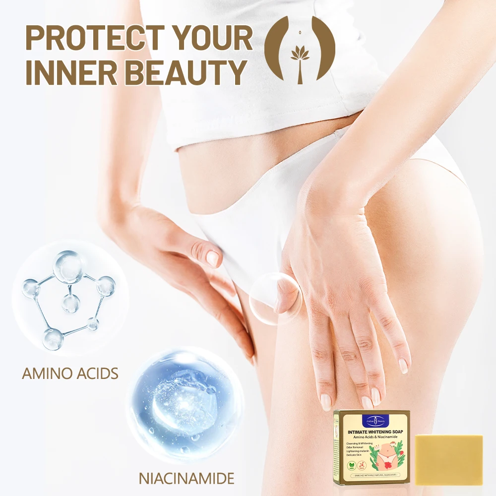 Aichun Beauty Organic Private Part Soap Woman Private Parts Skin Care Cleaning Moisturizing Pink Private Part Soap Product