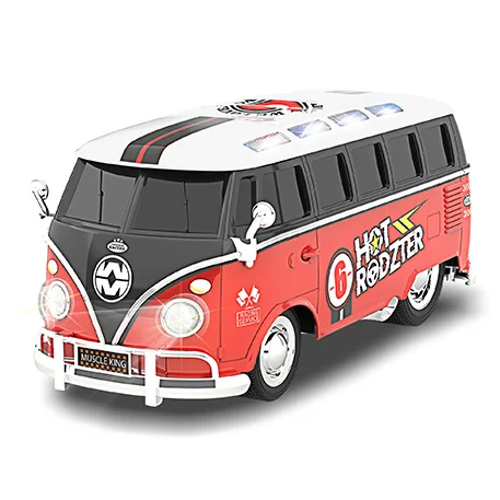 2.4G 1:16 4ch Radio Control Car Rc Modeling Kids Toy Bus With Led Light