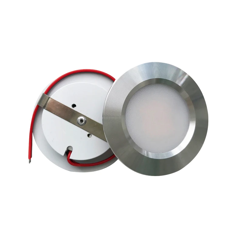 Silver Ceiling Lamp 24V 3W 12V Mini Downlight RV Boat Interior Dome Light Reading Light Motorhome 10-30V
