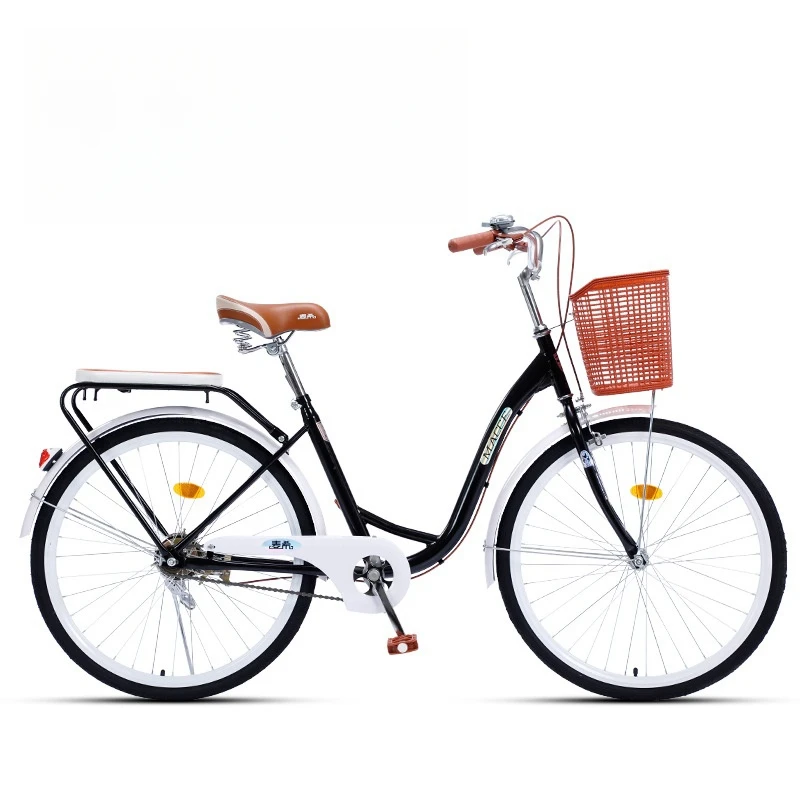 Wholesale 26 inch City Bike High Carbon Steel Double Seat Vintage Dutch Cycling Portable Light Adult Bicycle bicicleta de ciudad