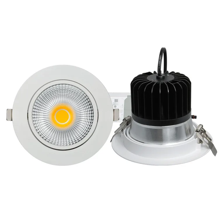 Chinese Manufacturer Best Quality CRI 95 40W Led Ceiling Lamp Downlight IP65 Dimmable DC24V 4/8/10 Inch  COB Led Downlight