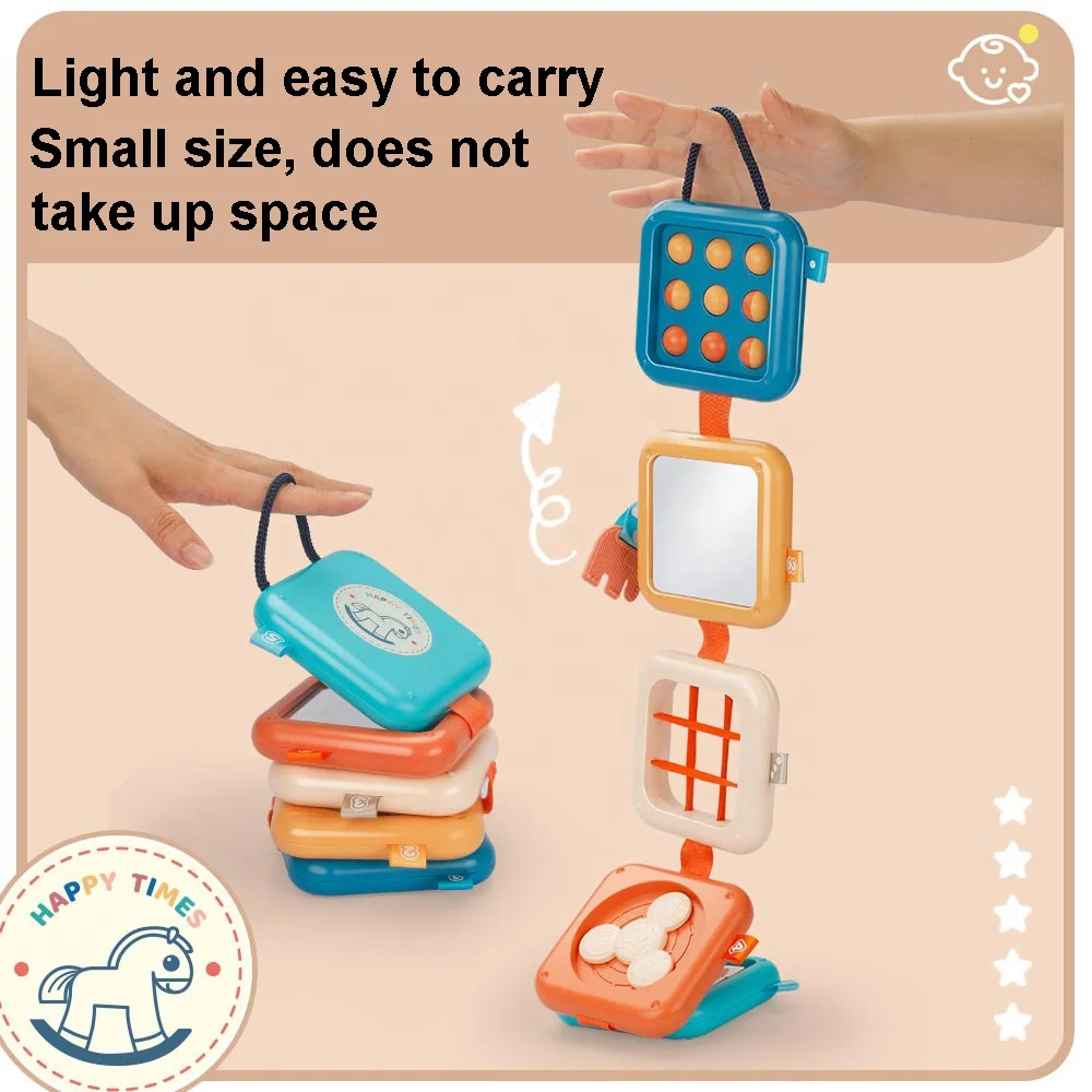 Babies Montessori Sensory Activity Busy Board Toy Infant Developmental Learning Multi-functional Foldable Cube Travel