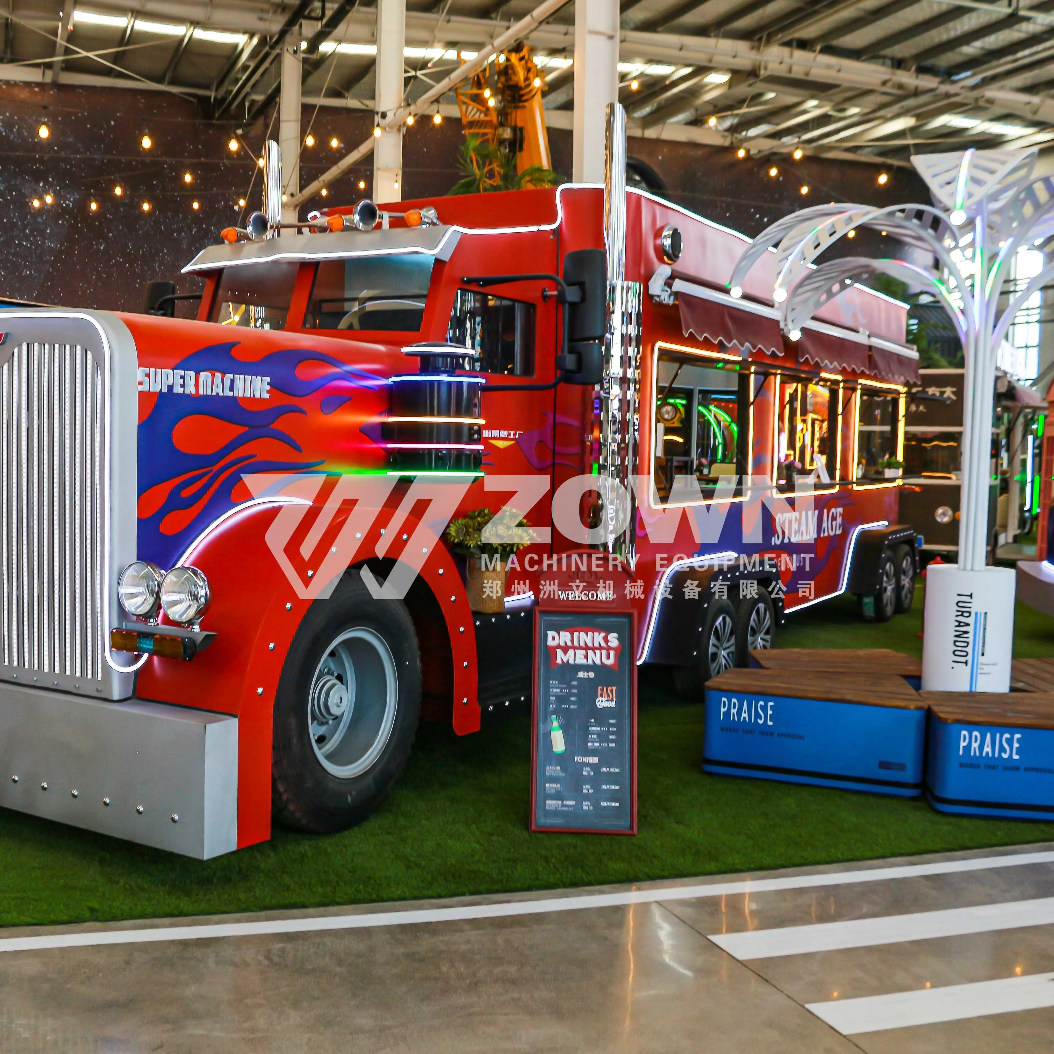 Fully Equipped Food Truck for Sale Europe Customized Concession Bubble Tea Coffee Vending Cart Food Trailer