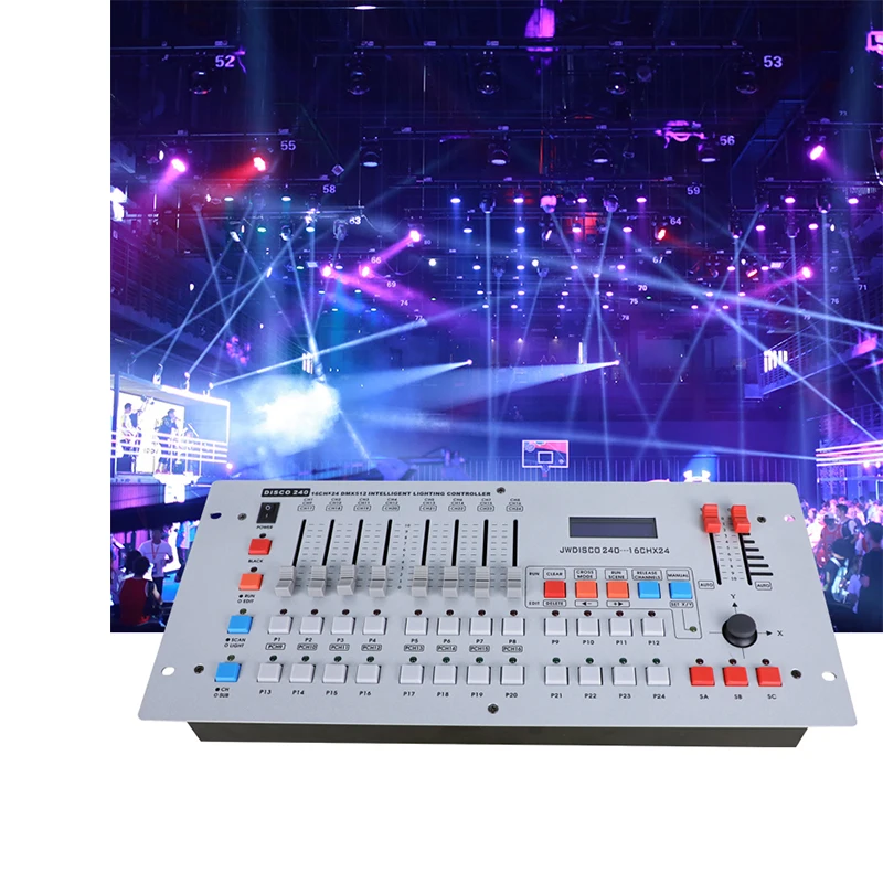 NEW 240 Console Dmx512 Controller Professional Rgb Party Lights Equipment Bar Dimmer Rhythm Control Machine for KTV Stage Show