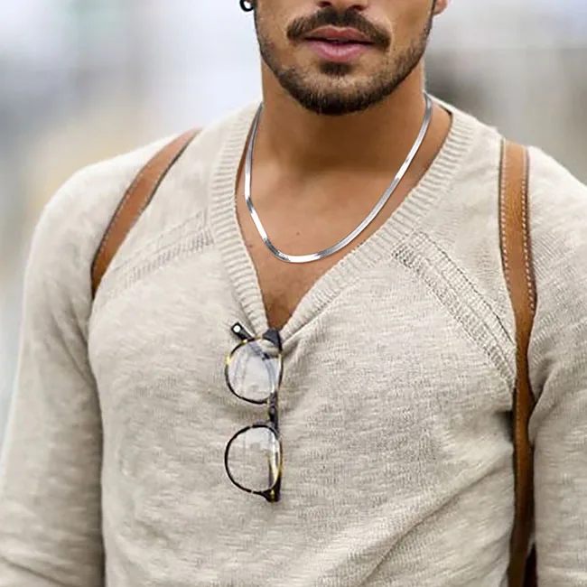 Popular INS 925 Sterling Silver 18K Gold Plated Chunky Snake Chain Bracelet Necklace Jewelry