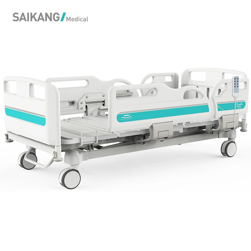 Y6y8c Portable Casters Metal 3 Function Folding Medical Clinic Furniture Adjustable Electric Nursing Patient Hospital Bed